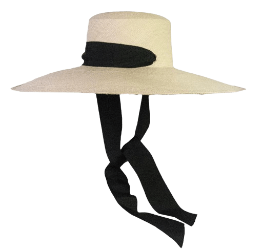 Extra long brim cordovan with adjustable grosgrain ribbon band de SensiStudio.