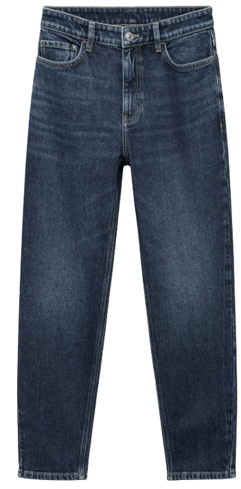 Jeans Newmom confort tiro alto de Mango.