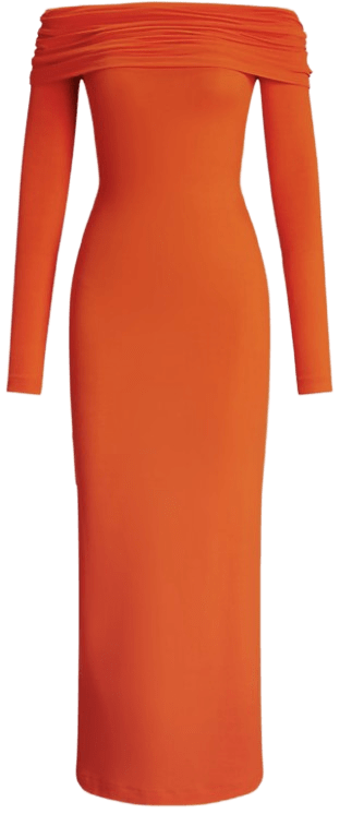 Vestido de cóctel de punto de Ralph Lauren.
