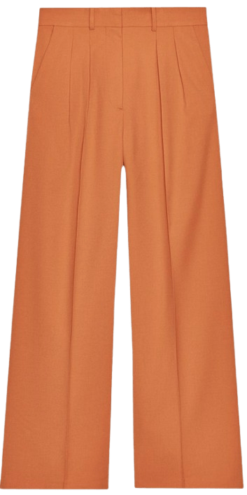 Pantalones de traje naranjas de Zara.