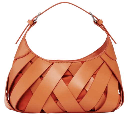 Bolso mediano trenzado de piel de Desigual.