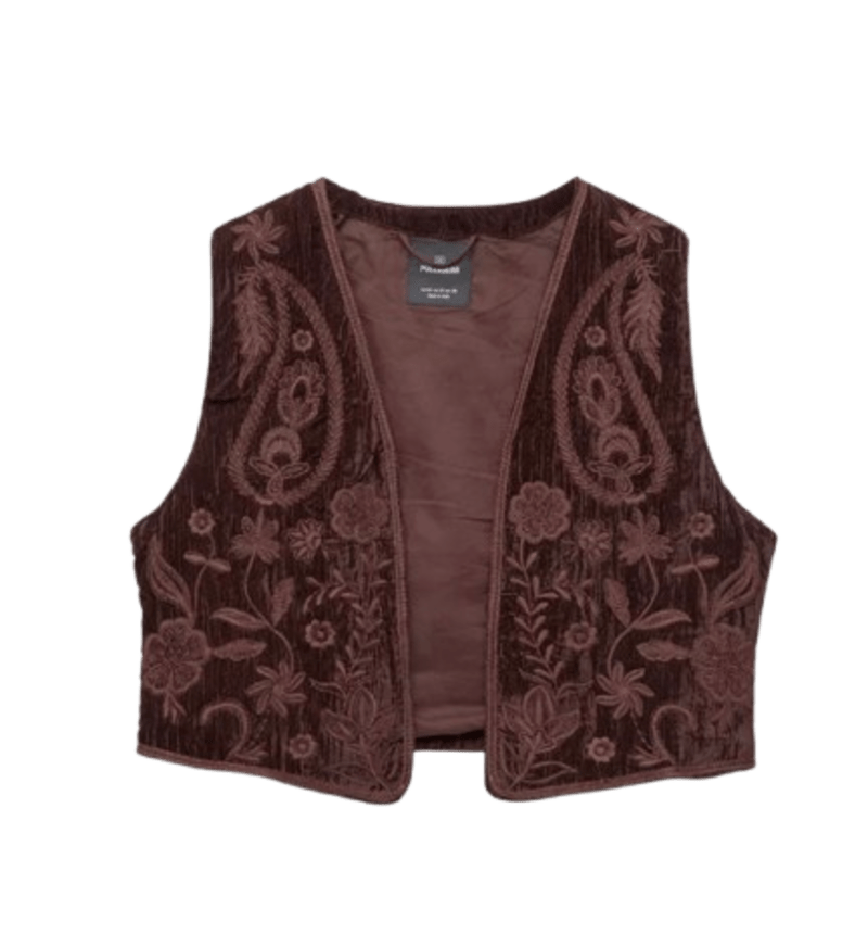 Chaleco bordado de Pull & Bear