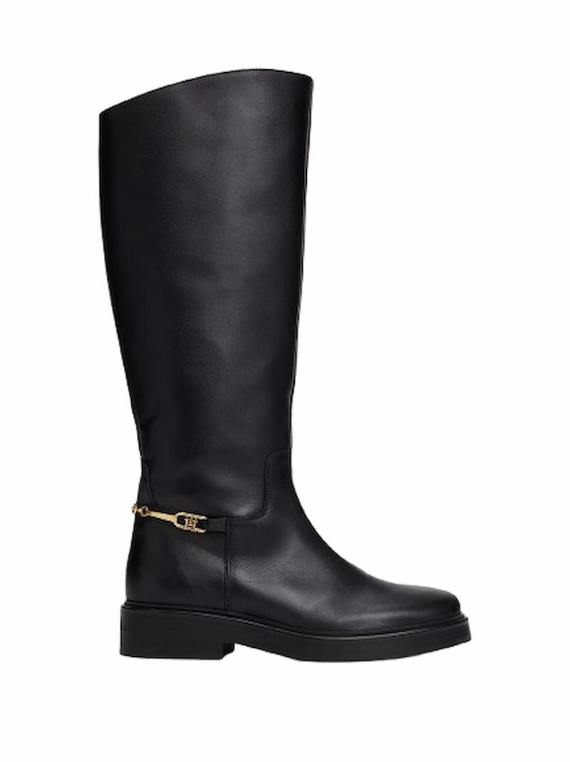 Botas de montar de piel con monograma TH