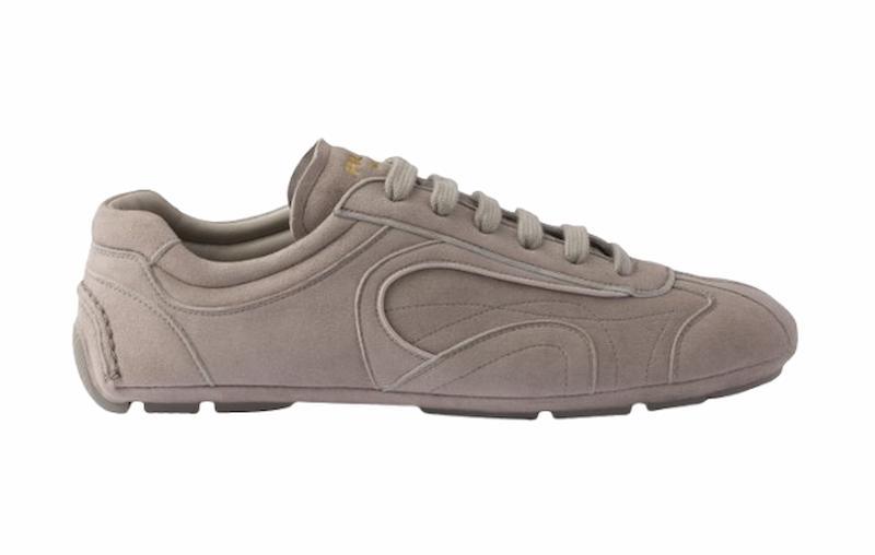 Zapatillas de gamuza Montecarlo Re-Edition 2005 gris neutro de Prada.