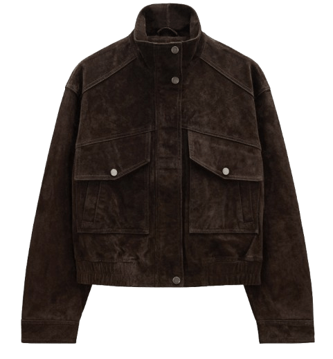 Chaqueta de piel con cuello alto de Parfois.