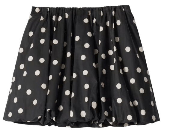 Minifalda globo con estampado de lunares de &OtherStories.