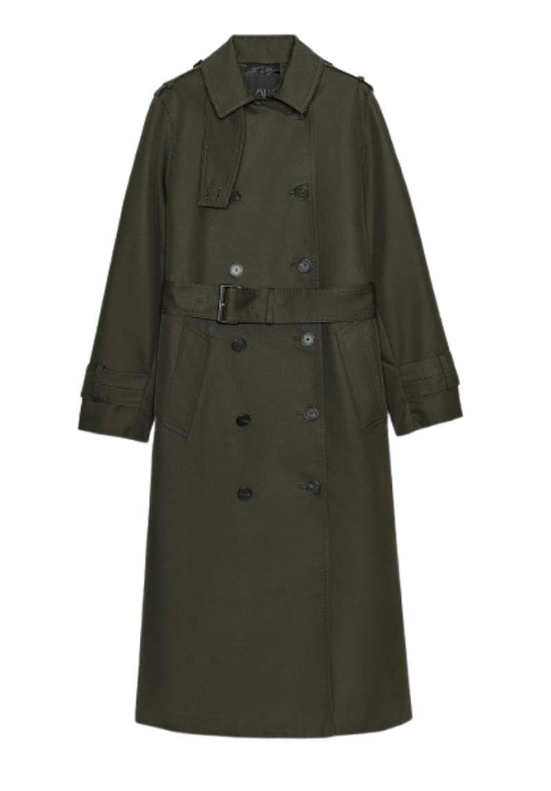 Gabardina verde de Zara