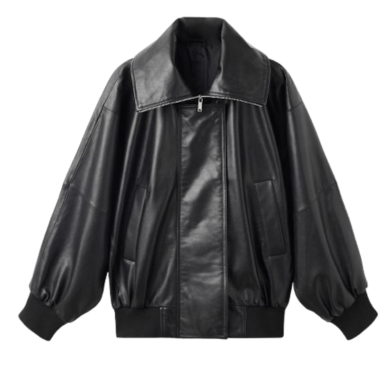 Chaqueta de cuero de Mango