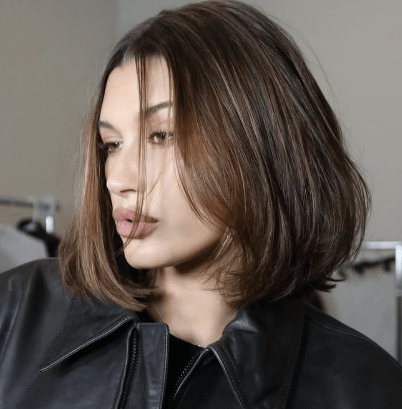 Corte bob largo de @haileybieber