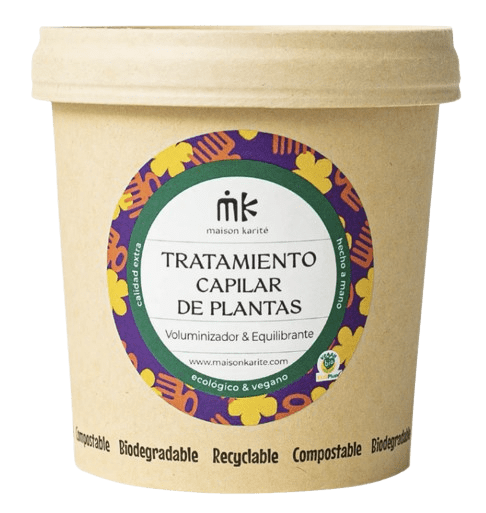 Tratamiento capilar de plantas de maison karité.