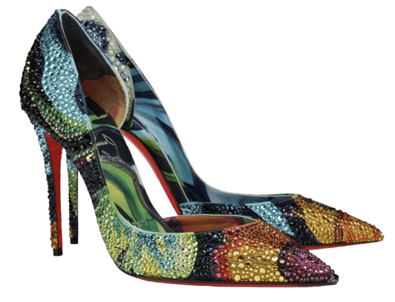 Tacones Iriza Flower Strass de Louboutin.