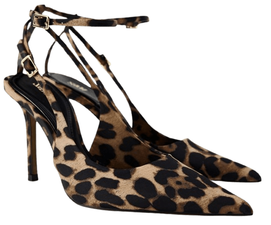 DESTALONADO TACÓN ESTAMPADO ANIMAL de Zara.