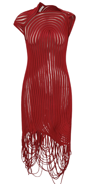 Vestido asimétrico de Ferragamo.