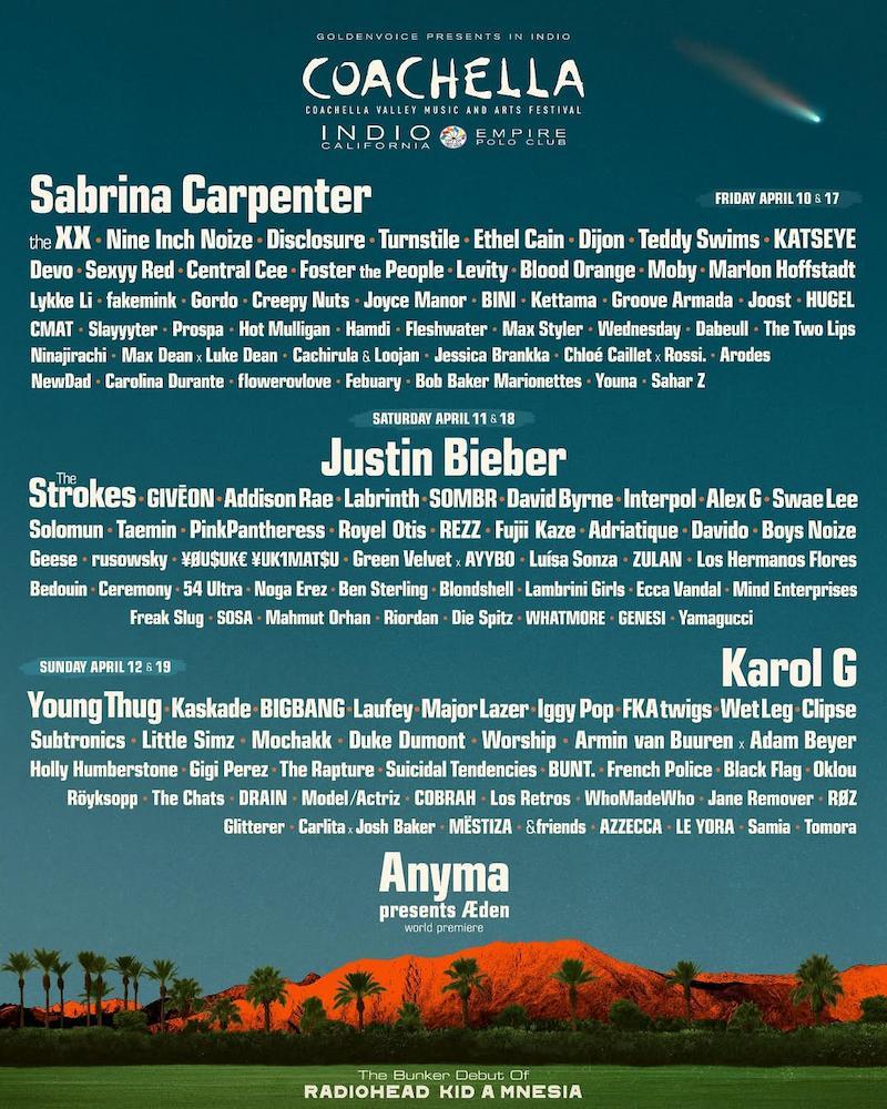 Cartel oficial de Coachella 2026.