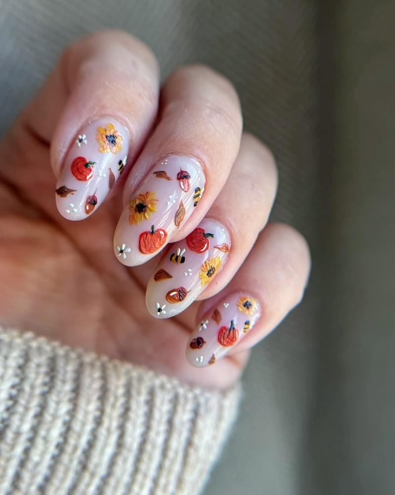 Uñas con diseño de halloween
