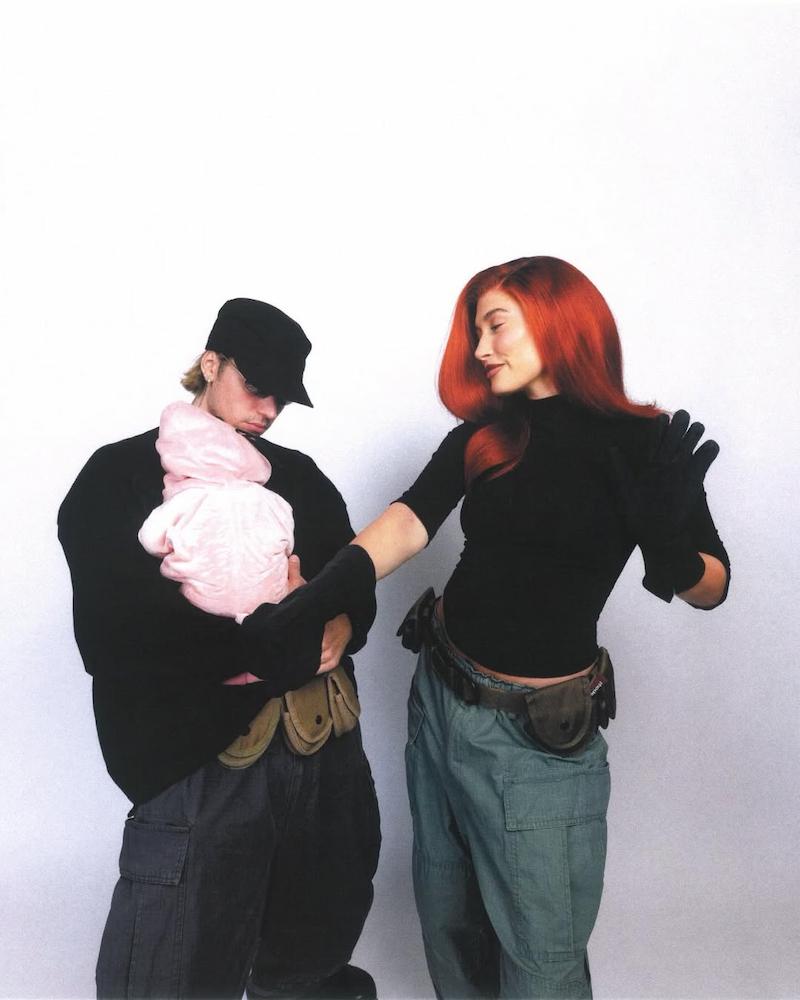 Hailey y Justin Bieber de Kim Possible en Halloween.