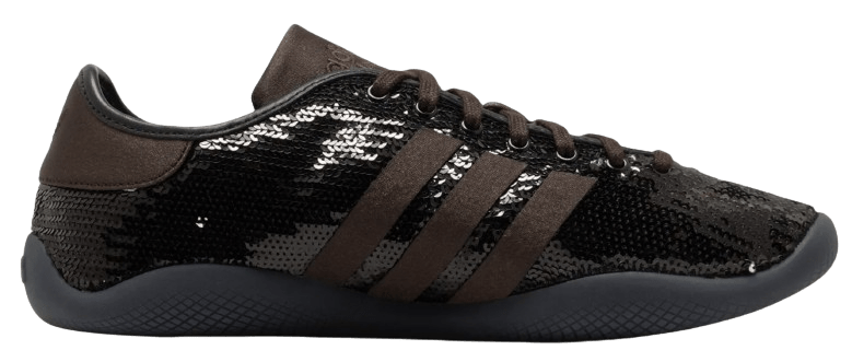Sneakers en marrón de lentejuelas de Wales Bonner x adidas.