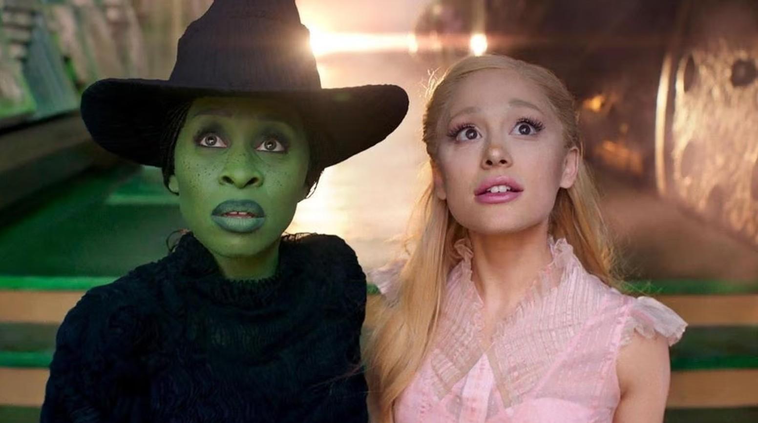 Ariana Grande y Cynthia Erivo como Glinda y Elphaba. Imagen: fotograma oficial