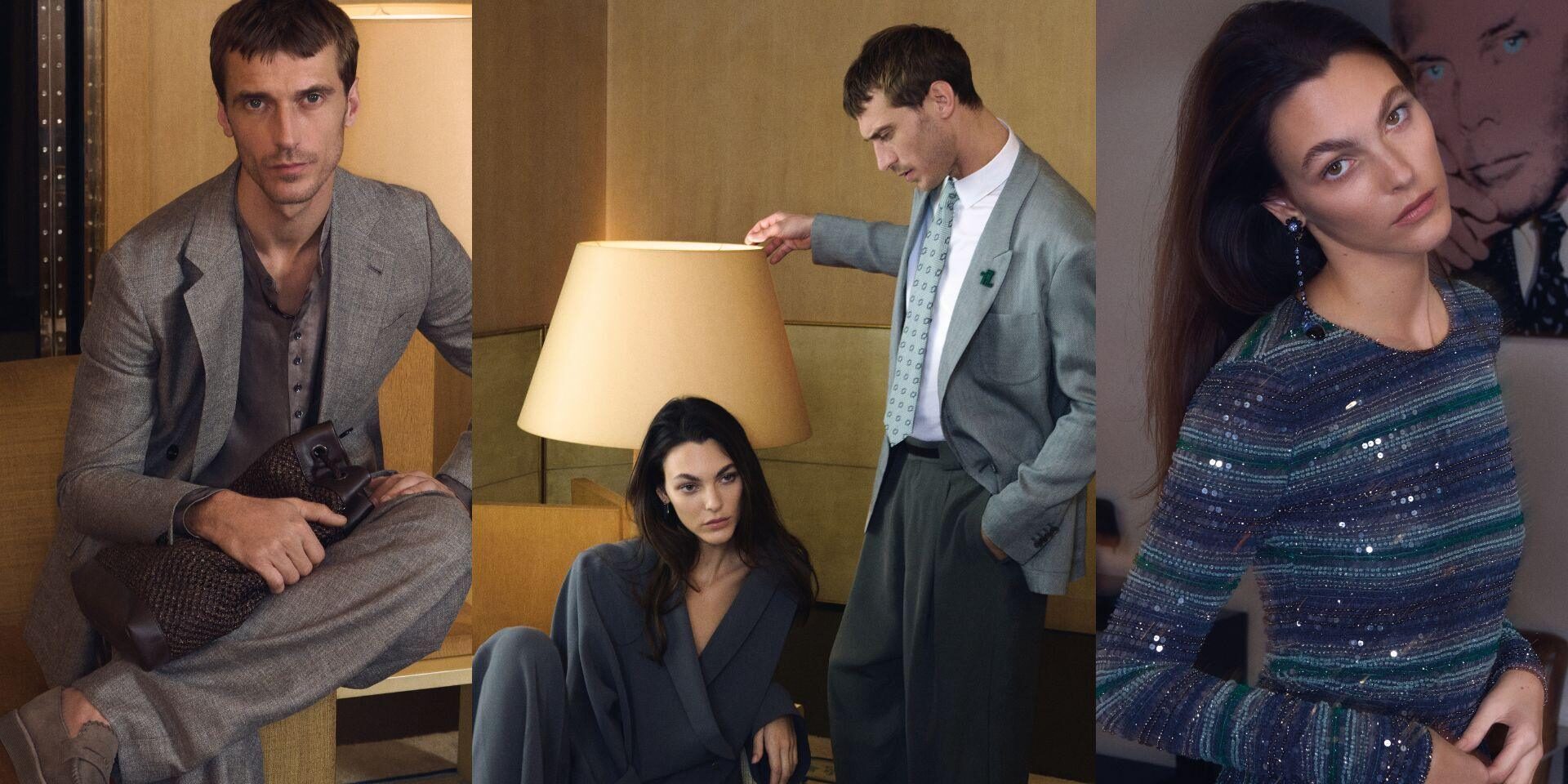 Vittoria Ceretti y Clément Chabernaud protagonizan la campaña Primavera/Verano 2026 de Giorgio Armani en su casa de Milán. Imagen: ©Oliver Hadlee Pearch