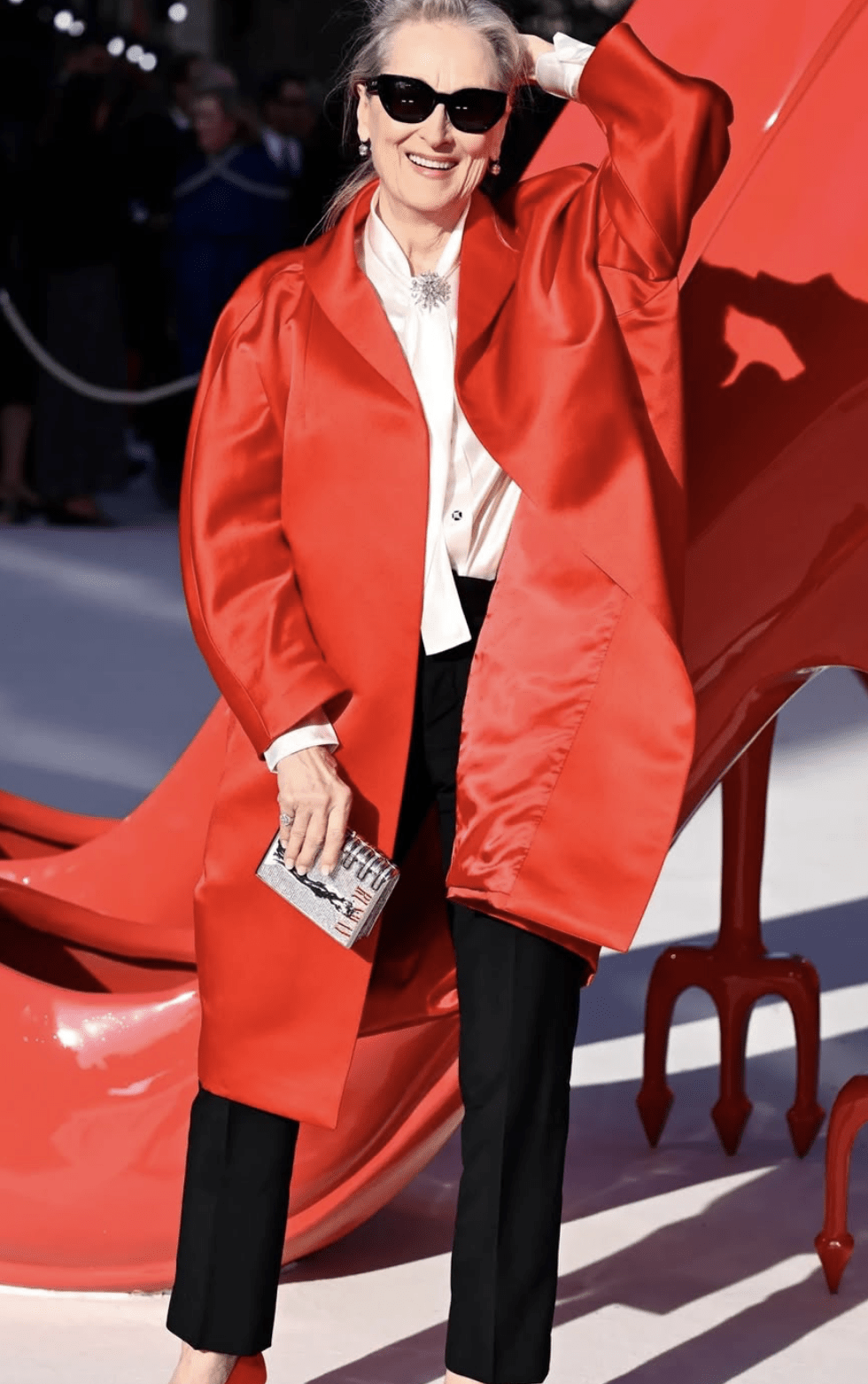 Meryl Streep para la alfombra roja de la película 