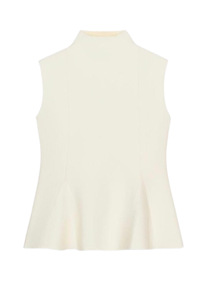 Top peplum blanco de Zara. Precio: 25,95€