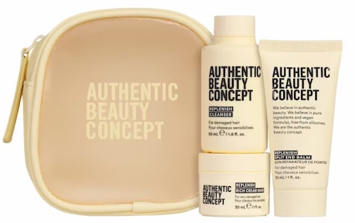 El estuche mini de Authentic Beauty Concept reúne los tratamientos capilares imprescindibles para reparar el cabello en verano