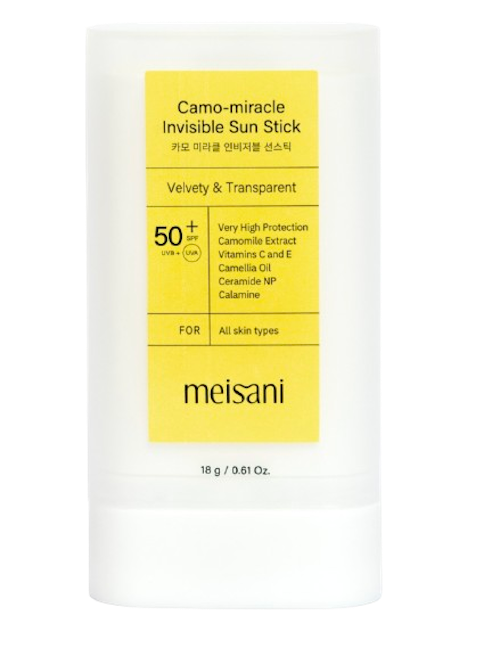 Camo-miracle Invisible Sun Stick SPF50+ de Meisana vía Miin Cosmetics. Precio: 19,99€
