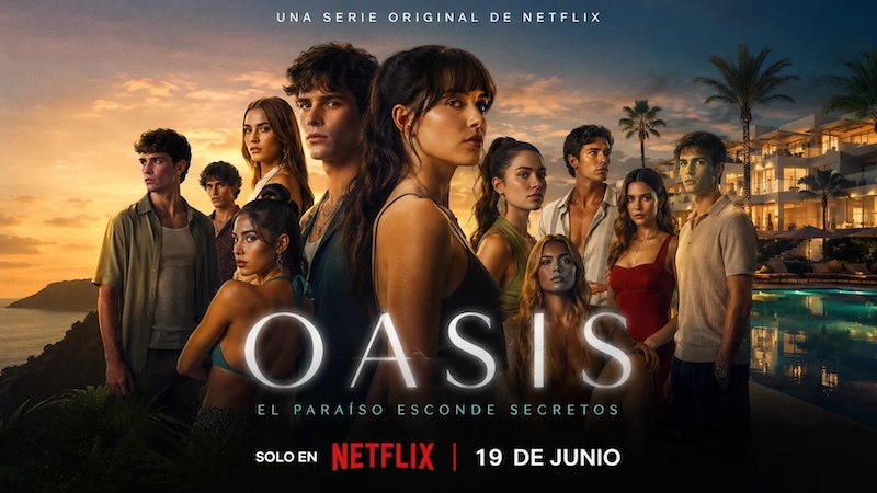 Cartel oficial de «Oasis» , uno de los estrenos en «streaming» más esperados de junio