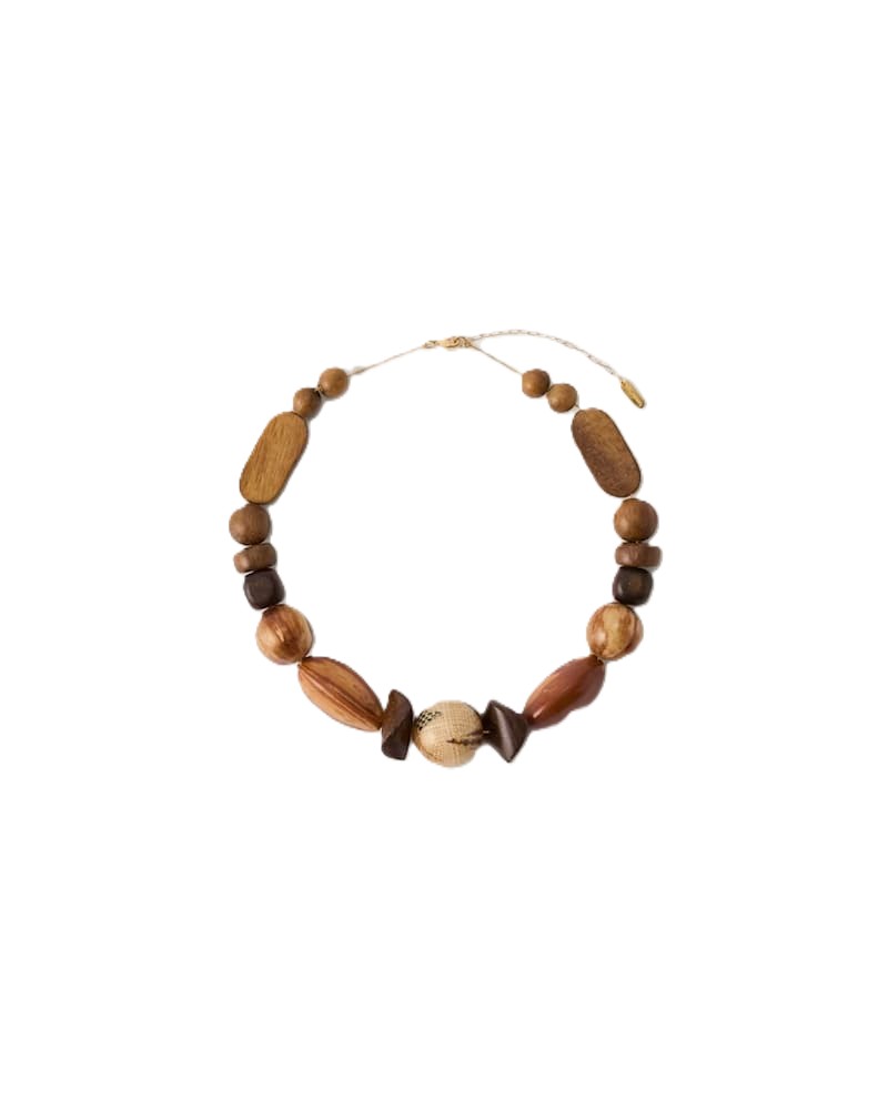 Collar de bolas de madera de Malaba.
