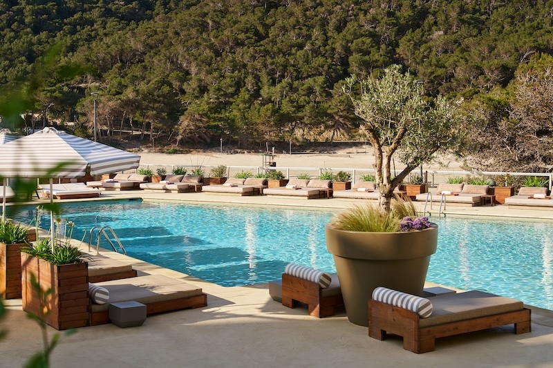 Imagen del exterior del hotel Hyde en Ibiza