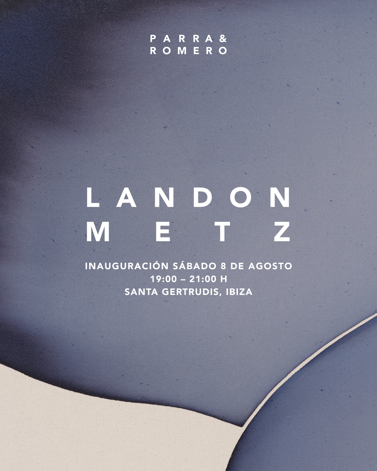 Imagen del cartel de la exposición de Landon Metz