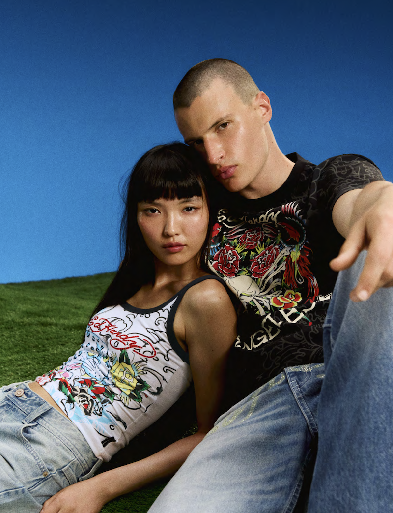 Imagen de la colección de BERSHKA x Ed Hardy, uno de los lanzamientos destacados de la semana