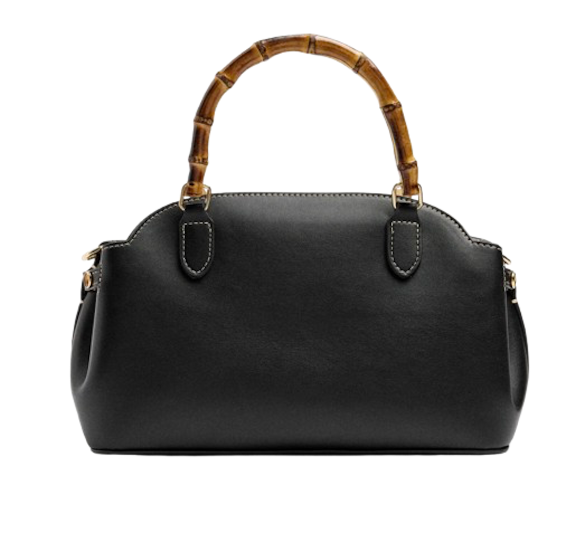 Bolso negro con asas de bambú de Parfois. Precio: 29,99€