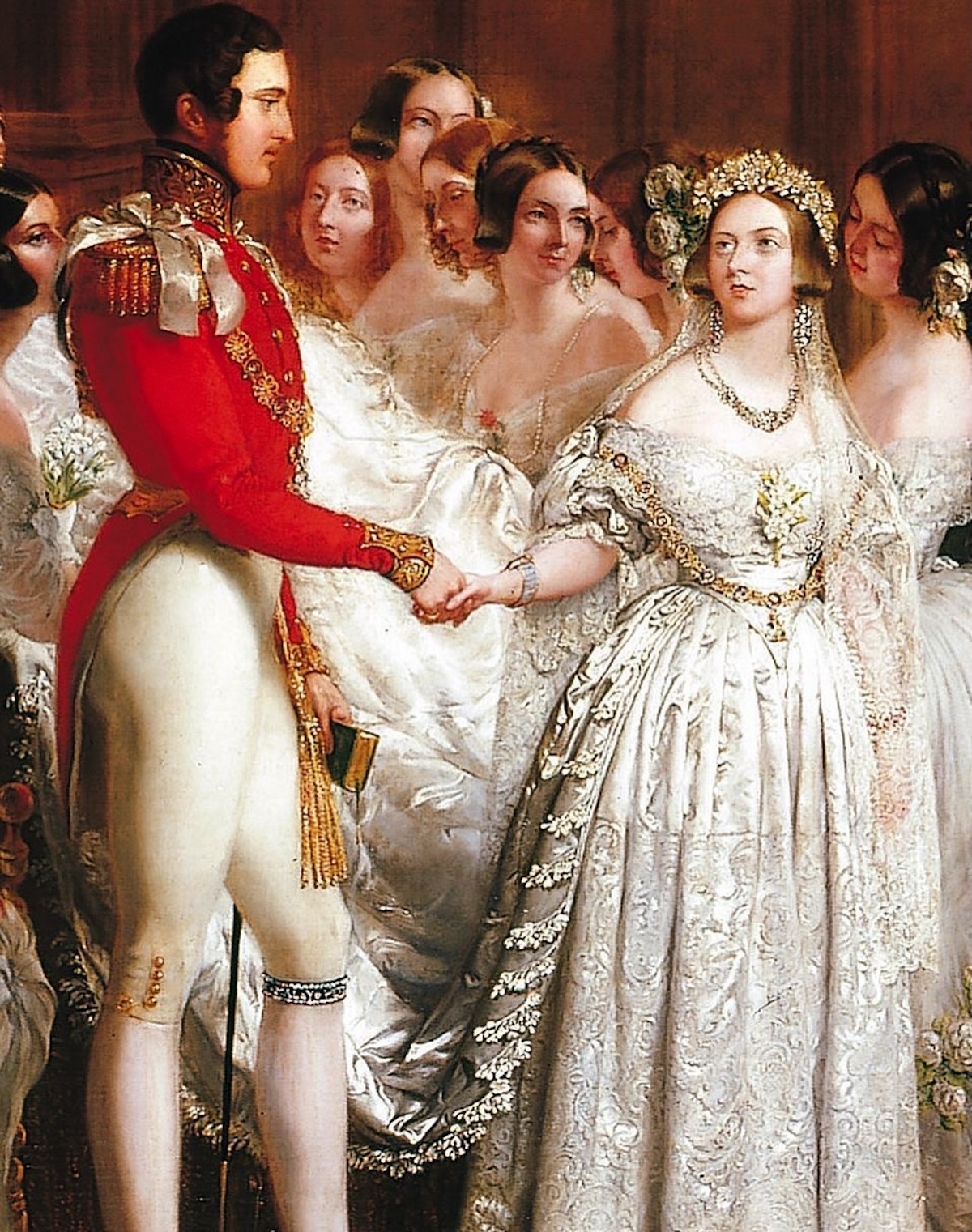 Boda de la reina Victoria del Reino Unido y el príncipe Alberto de Sajonia-Coburgo-Gotha, celebrado el 10 de febrero de 1840 en la capilla real del Palacio de St. James en Londres