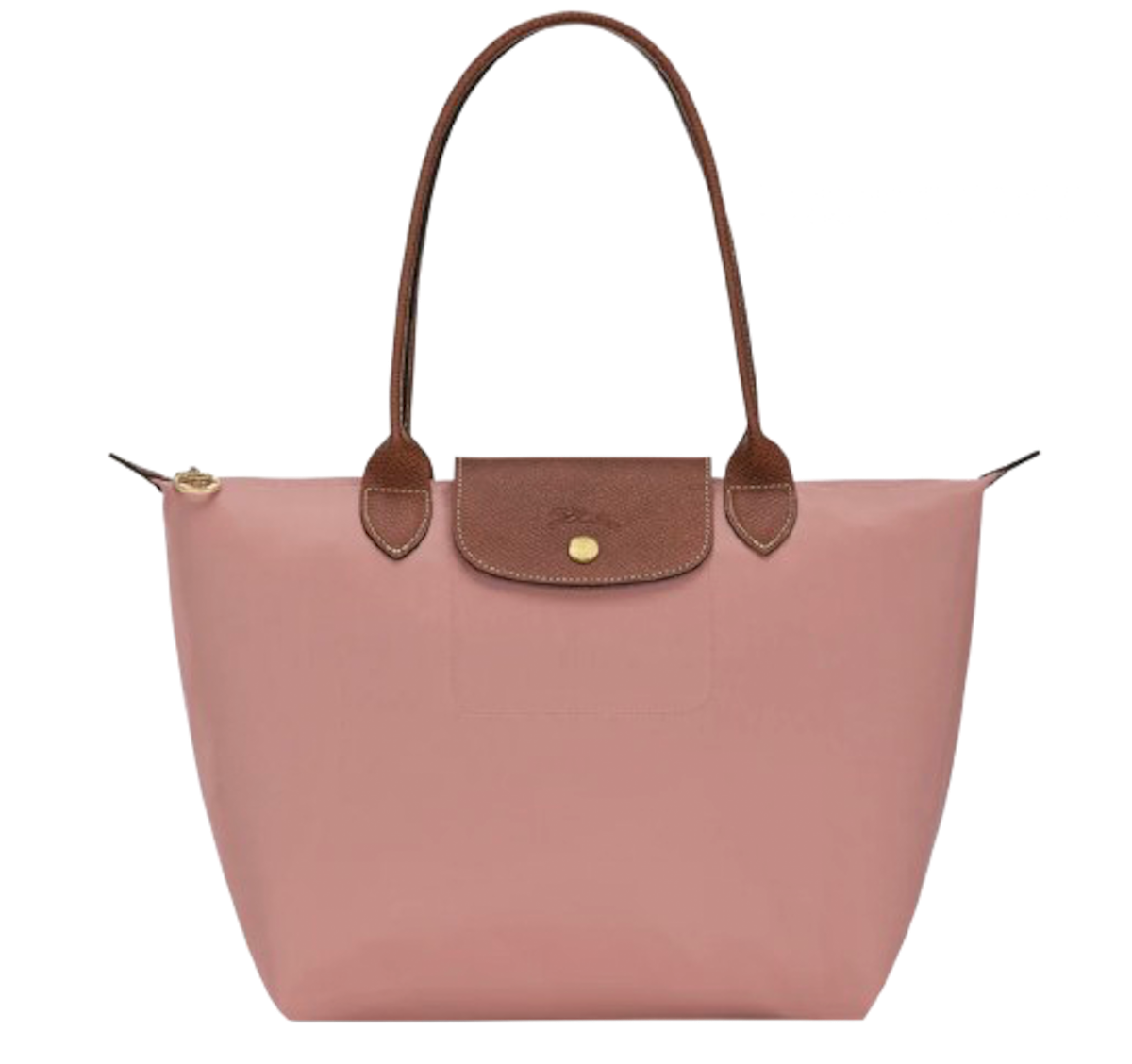 Bolso «Le Pliage Original» en rosa empolvado de Longchamp. 