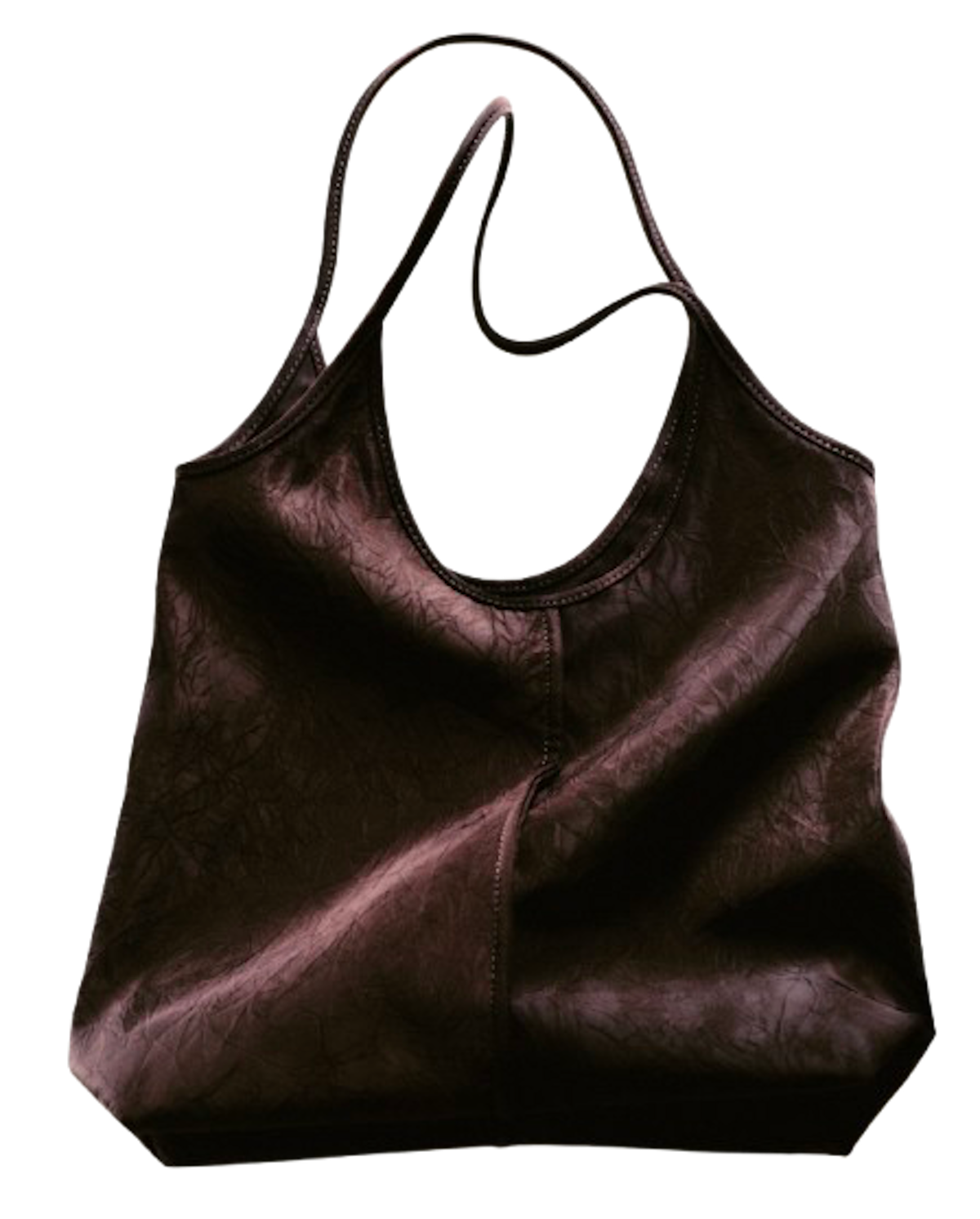 Bolso XXL arrugado en marón de COS