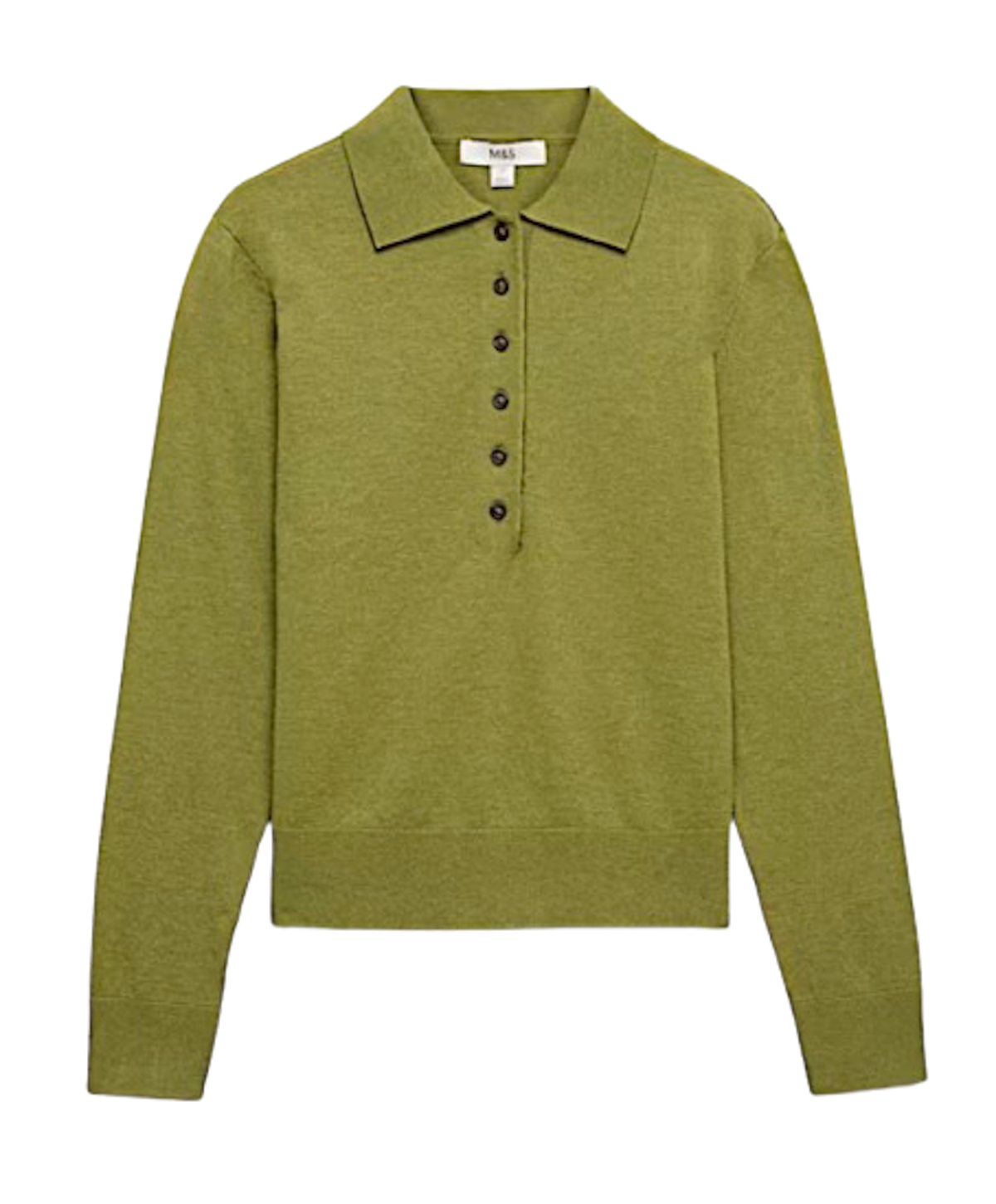 Jersey con botones color pistacho de Marks & Spencer. Precio: 35€