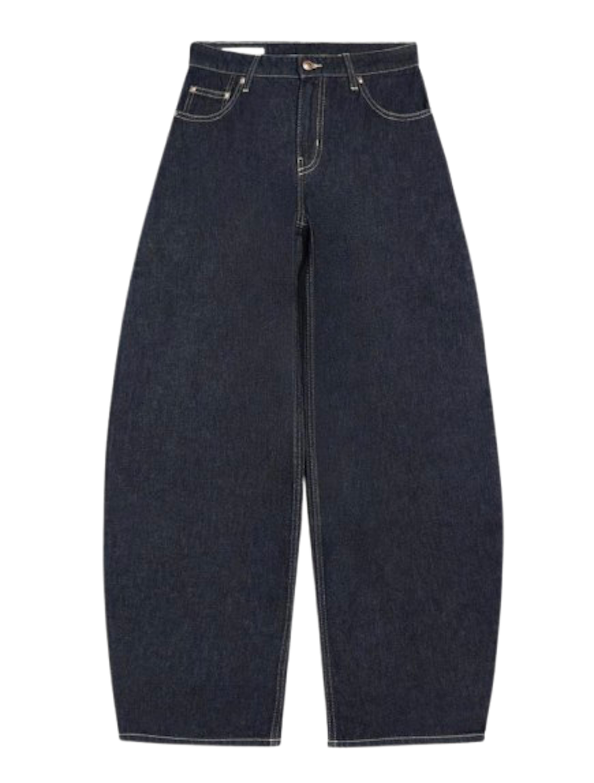 «Jeans barrel» en color oscuro de Bershka. Precio: 29,99€