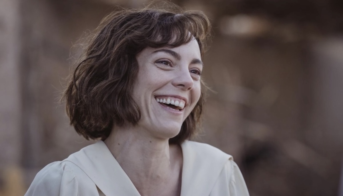 Victoria Luengo en el rodaje de la película