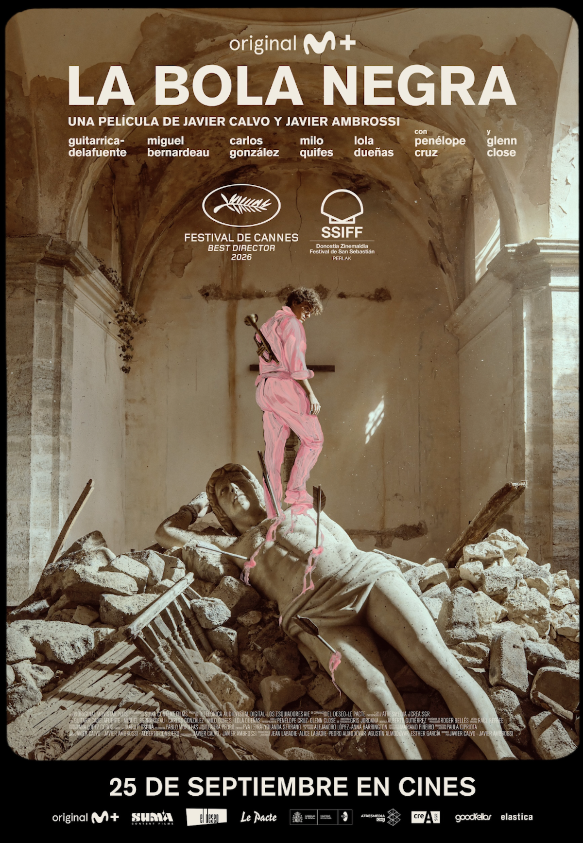 Cartel oficial de «La bola negra», uno de los estrenos más esperados de cine de septiembre