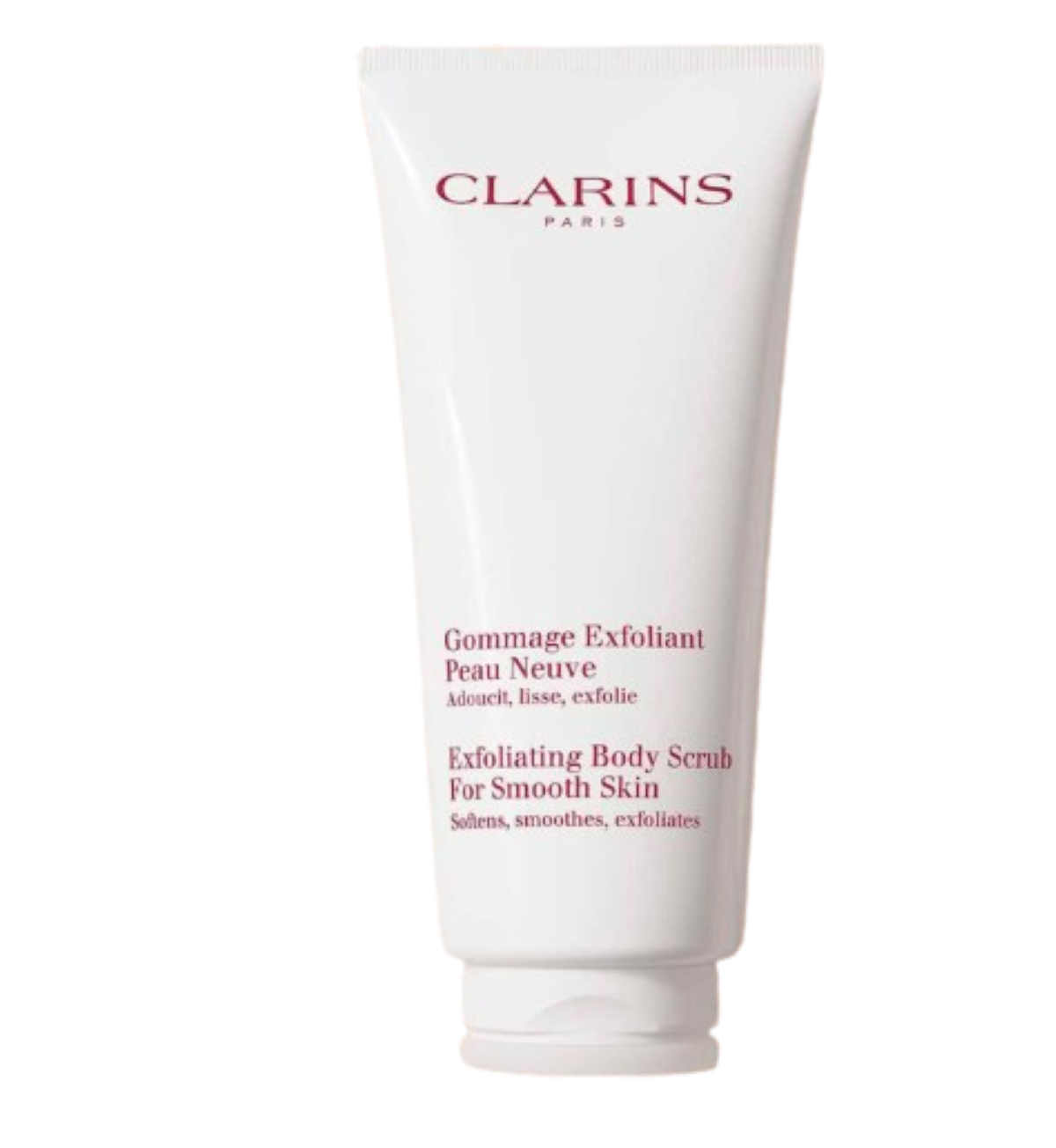 Gommage Exfoliating Body Scrub, de Clarins, un exfoliante corporal cremoso con microgránulos de origen natural que suaviza las zonas rugosas y deja la piel más lisa y uniforme. Uno de los mejores exfoliantes corporales. Precio: 24,94 €