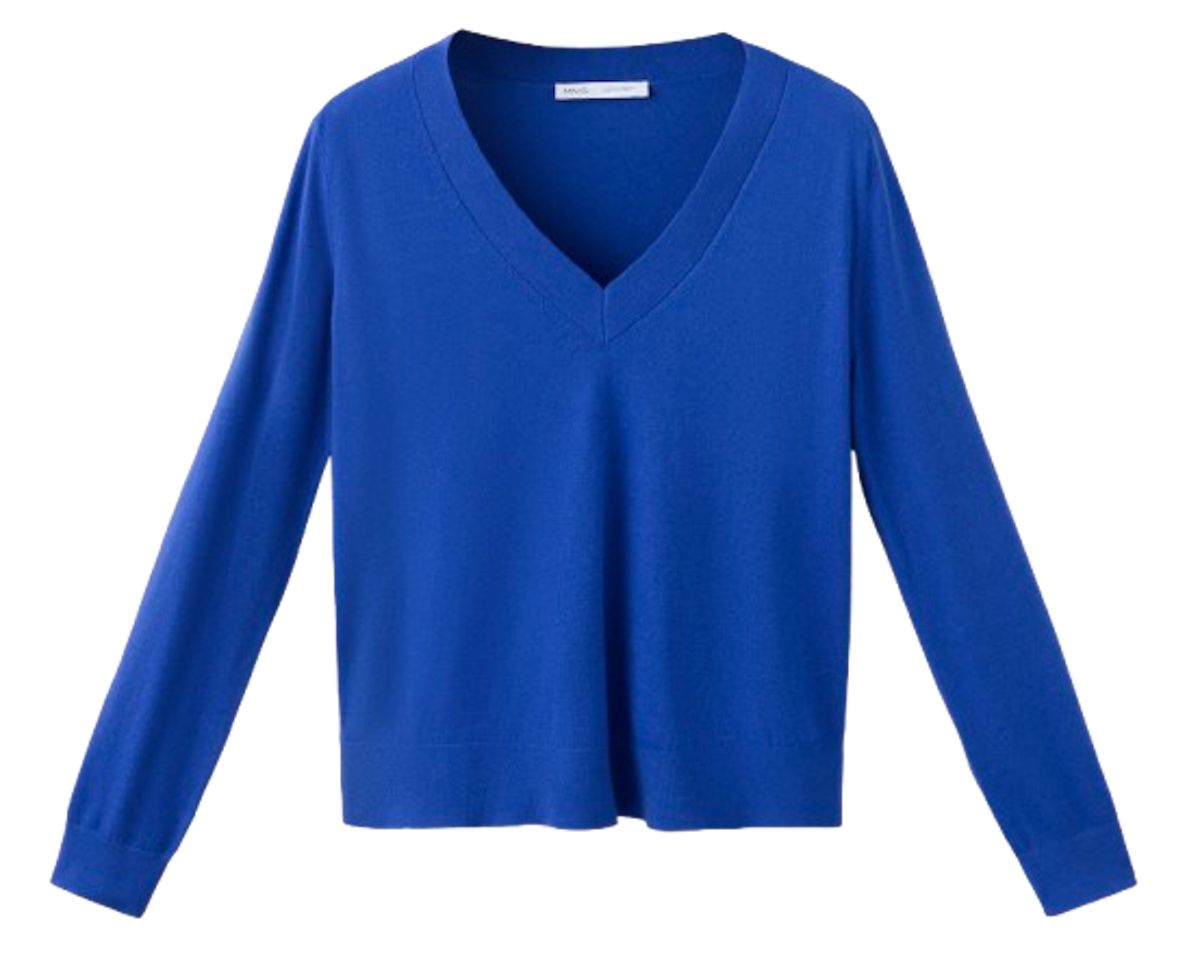 Modelo azul cerúleo de Mango. Precio: 19,99€