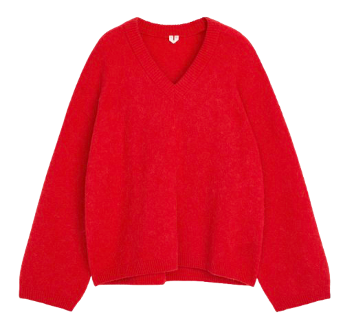Jersey de pico rojo de Arket. Precio: 89€