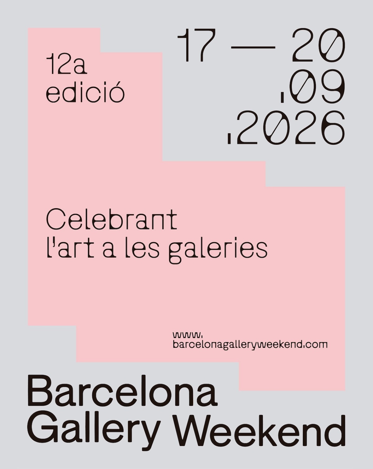 Cartel de Barcelona Gallery Weekend, uno de los mejores planes para hacer en Barcelona en septiembre