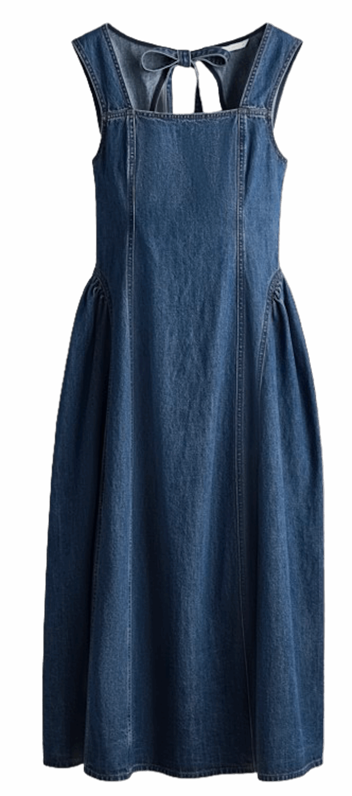 Vestido denim con cintura en V de H&M. Precio: 39,99€