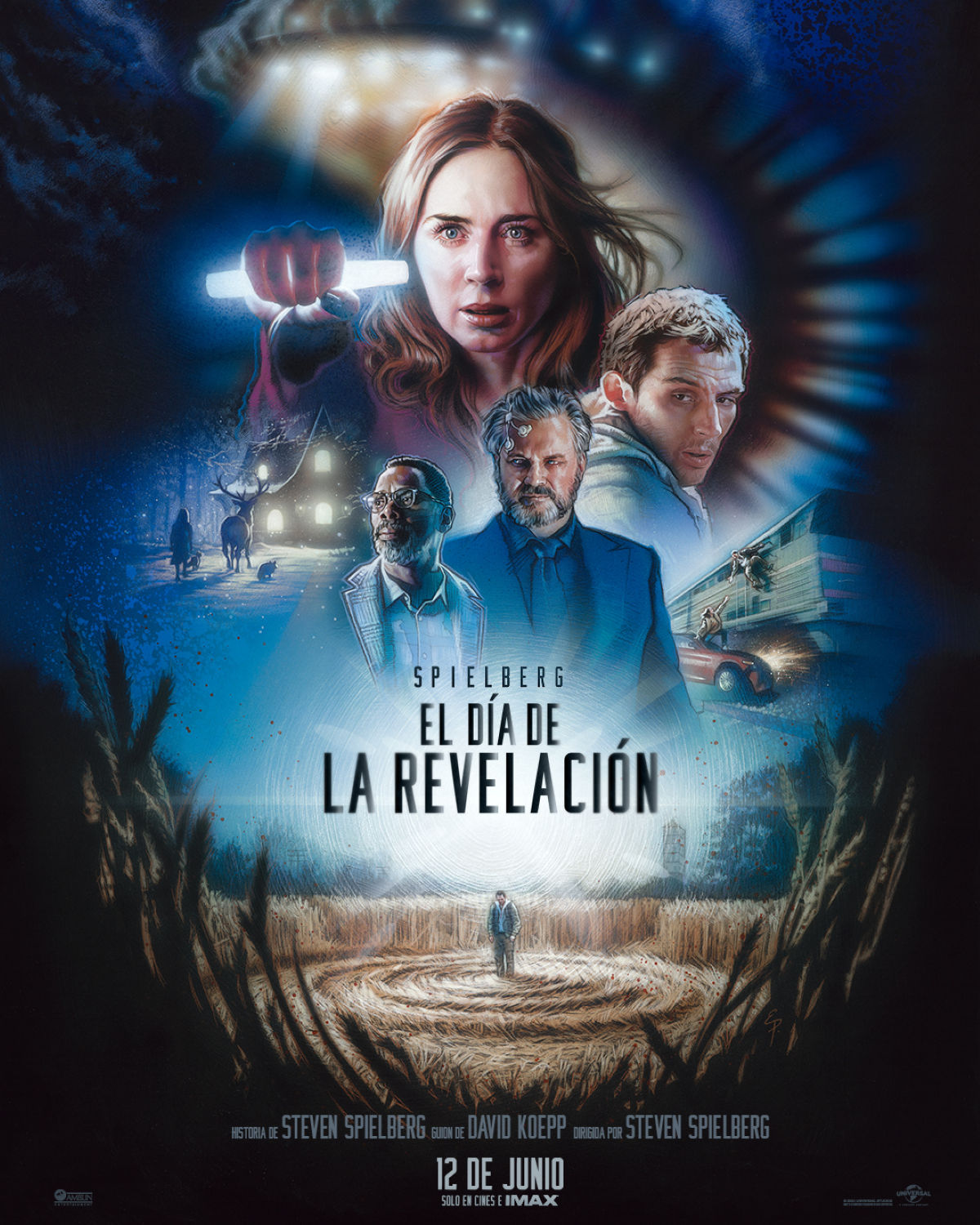 Cartel oficial de la película El día de la revelación de Steven Spielberg