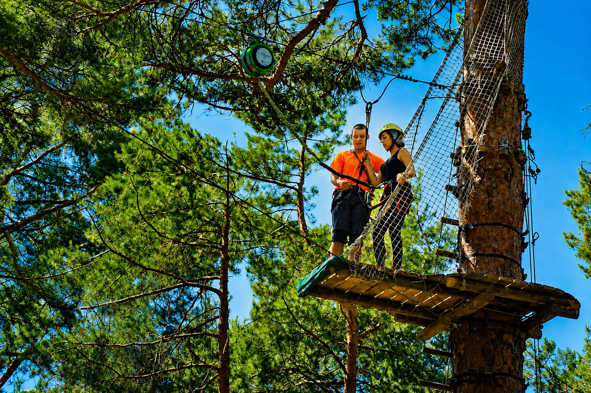 Aventura Amazonia Cercedilla, circuitos entre árboles y tirolinas para disfrutar de un plan de aventura cerca de Madrid