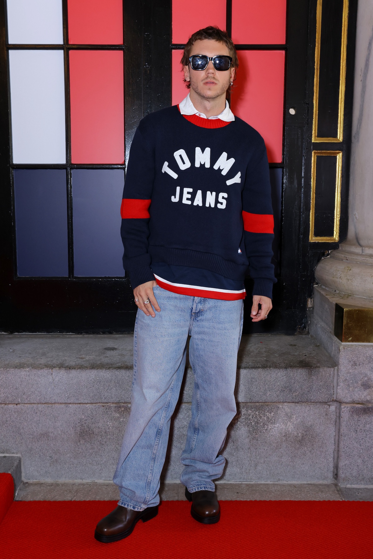 Franco Masini en el desfile de Tommy Hilfiger
