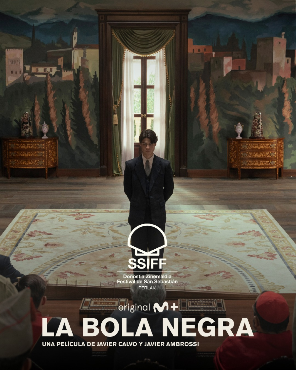 Cartel de «La bola negra», de Javier Calvo y Javier Ambrossi, con la imagen promocional del Festival de San Sebastián
