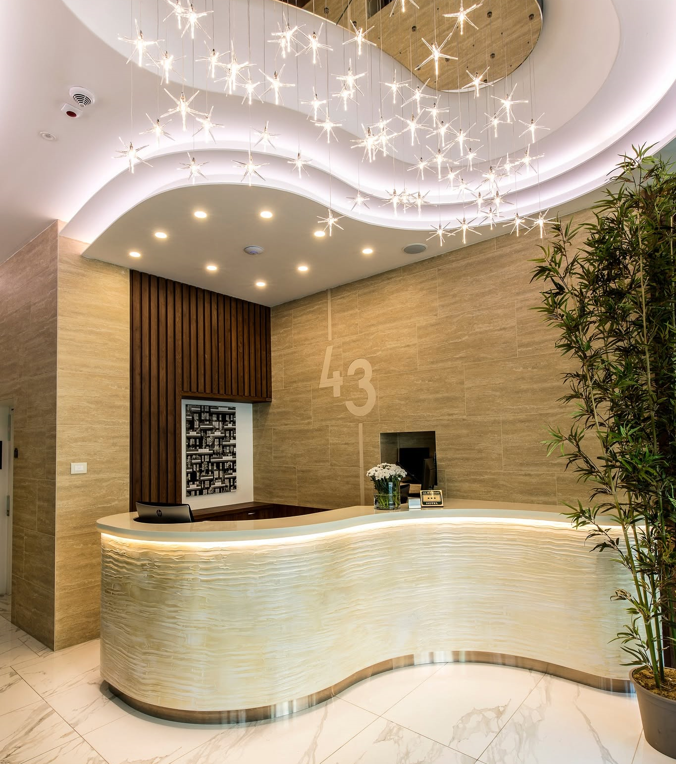 Vestíbulo del 43 Station Hotel, situado en Milán